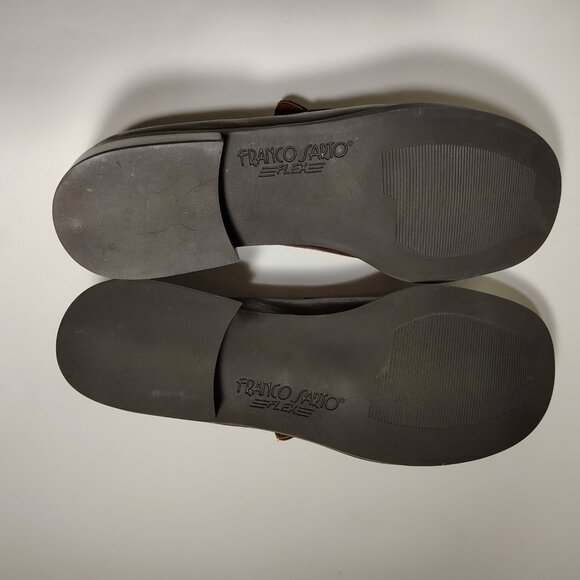 Franco Sarto Flex Loafers Oxford Slip-on Shoes Business Casual Office Brown - Picture 8 of 9